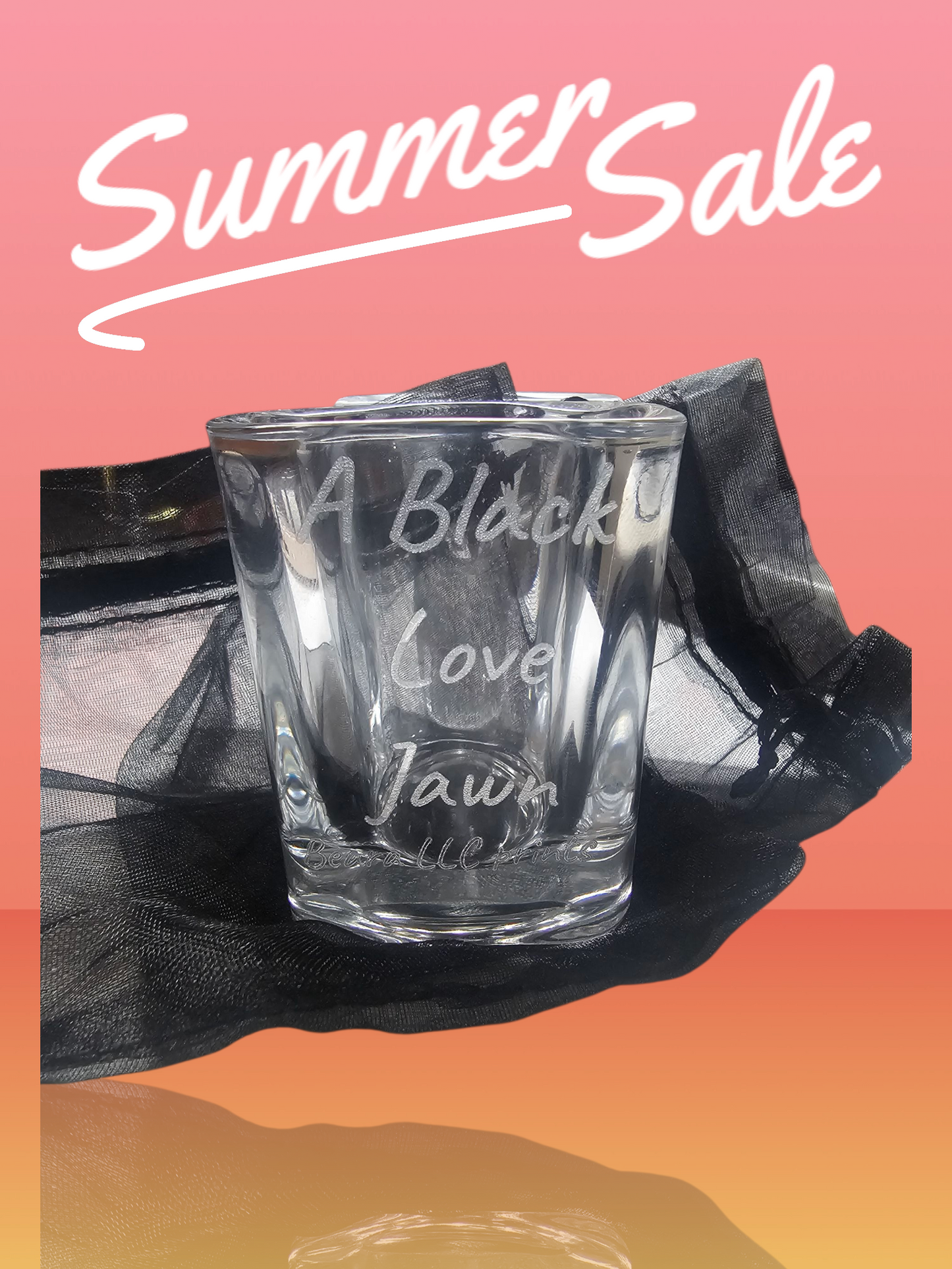 A Black Love Jawn shot glass
